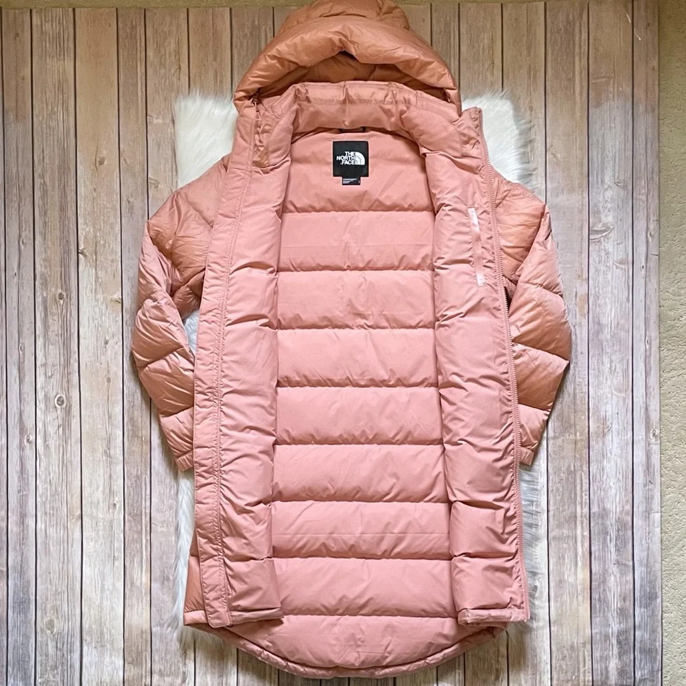 The North Face Women’s Metropolis Parka III Coat In Rose Dawn - Picture 6 of 12